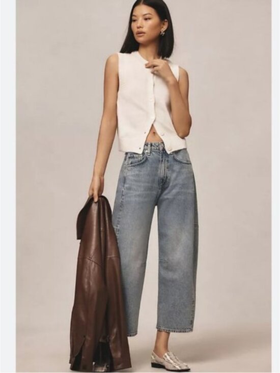 rag & bone Denim - Rag & Bone The Charlie High Rise Barrel Jean, Size 30 Arlo Wash  NWT